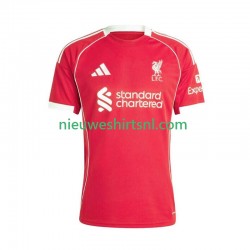 Liverpool Heren Shirt met Bedrukking Thuis 2025-2026 Korte Mouw