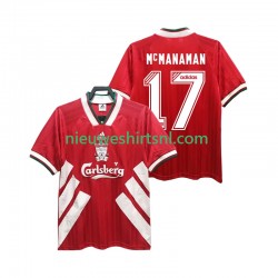 Liverpool Heren Shirt met Bedrukking MCMANAMAN 17 1993 1995 Retro Thuis Korte Mouw