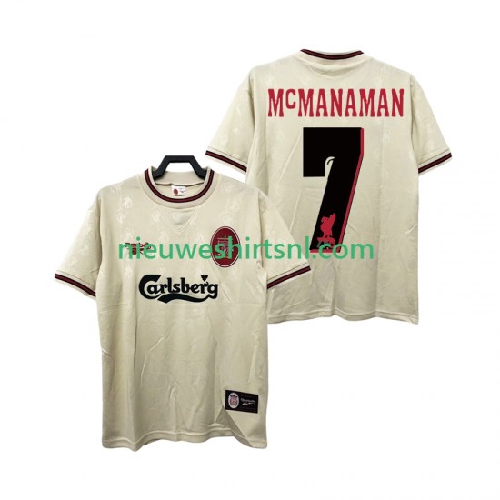 Liverpool Heren Shirt met Bedrukking MCMANAMAN 7 1996 1997 Retro Uit Korte Mouw