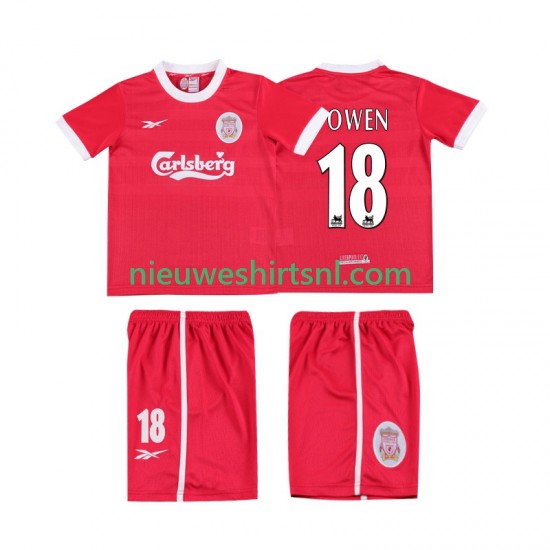 Liverpool Kind Shirt met Bedrukking OWEN 18 LWP 1997 1998 Retro Thuis Korte Mouw