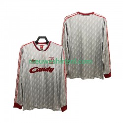 Liverpool Heren Shirt met Bedrukking 1989 1991 Retro Uit Lange Mouw