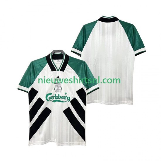 Liverpool Heren Shirt met Bedrukking 1993 1995 Retro Uit Korte Mouw