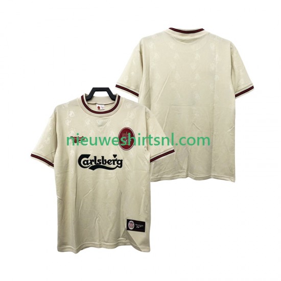 Liverpool Heren Shirt met Bedrukking 1996 1997 Retro Uit Korte Mouw