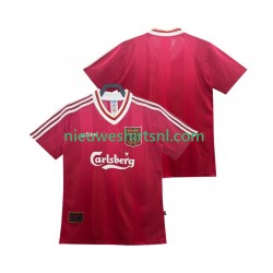 Liverpool Heren Shirt met Bedrukking 1995 1996 Retro Thuis Korte Mouw