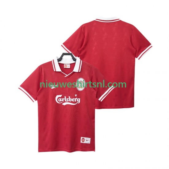 Liverpool Heren Shirt met Bedrukking 1996 1998 Retro Thuis Korte Mouw