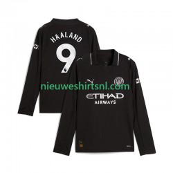 Manchester City Heren Shirt met Bedrukking Erling Haaland 9 Uit 2025-2026 Lange Mouw