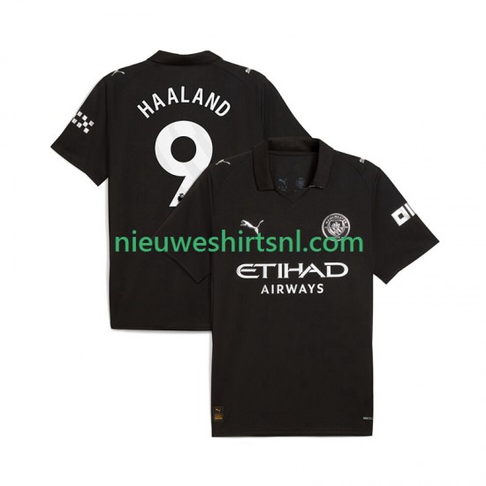 Manchester City Heren Shirt met Bedrukking Erling Haaland 9 Uit 2025-2026 Korte Mouw