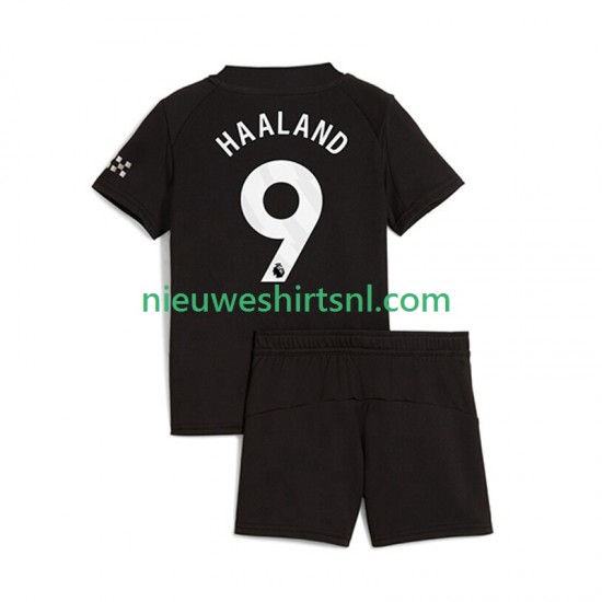 Manchester City Kind Shirt met Bedrukking Erling Haaland 9 Uit 2025-2026 Korte Mouw