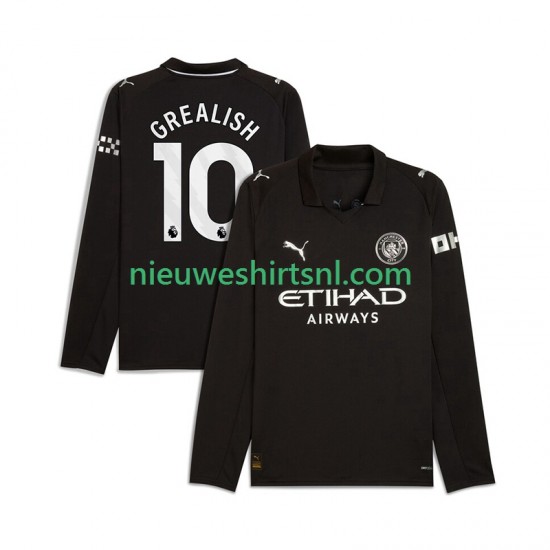 Manchester City Heren Shirt met Bedrukking Jack Grealish 10 Uit 2025-2026 Lange Mouw