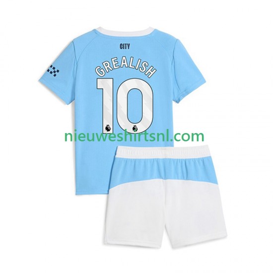 Manchester City Kind Shirt met Bedrukking Jack Grealish 10 Thuis 2025-2026 Korte Mouw