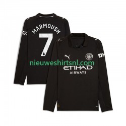 Manchester City Heren Shirt met Bedrukking Omar Marmoush 7 Uit 2025-2026 Lange Mouw