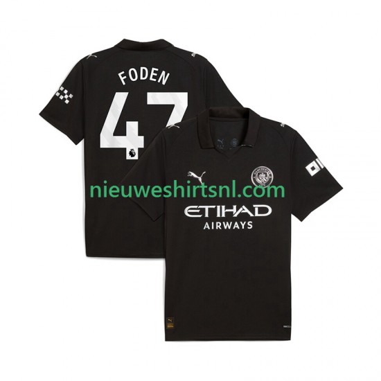 Manchester City Heren Shirt met Bedrukking Phil Foden 47 Uit 2025-2026 Korte Mouw