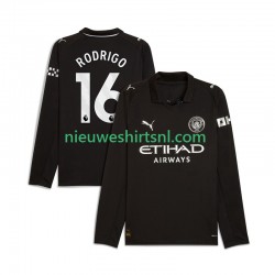 Manchester City Heren Shirt met Bedrukking Rodrigo Hernandez 16 Uit 2025-2026 Lange Mouw