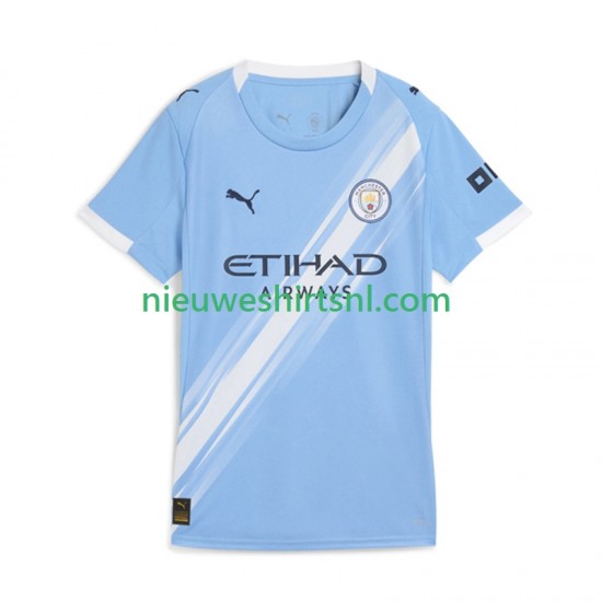 Manchester City Dames Shirt met Bedrukking Thuis 2025-2026 Korte Mouw