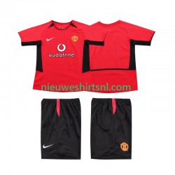 Manchester United Kind Shirt met Bedrukking Retro Thuis 2004 2002 Korte Mouw