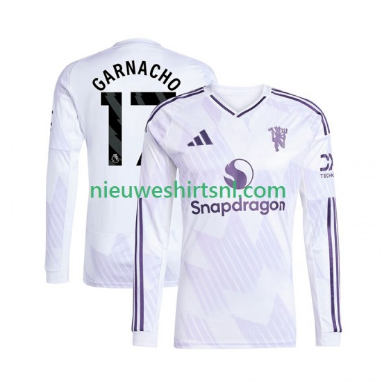 Manchester United Heren Shirt met Bedrukking Alejandro Garnacho 17 Uit 2025-2026 Lange Mouw