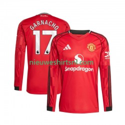 Manchester United Heren Shirt met Bedrukking Alejandro Garnacho 17 Thuis 2025-2026 Lange Mouw