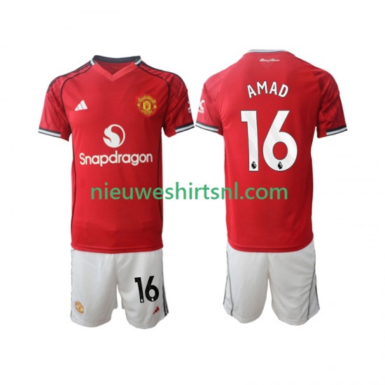 Manchester United Kind Shirt met Bedrukking Amad Diallo 16 Thuis 2025-2026 Korte Mouw