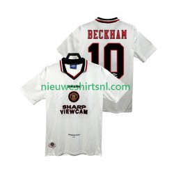 Manchester United Heren Shirt met Bedrukking BECKEHAM 10 1996 1997 Retro Uit Korte Mouw