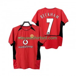 Manchester United Heren Shirt met Bedrukking BECKHAM 7 Retro Thuis 2004 2002 Korte Mouw