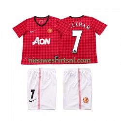 Manchester United Kind Shirt met Bedrukking BECKHAM 7 2012 2013 Retro Thuis Korte Mouw