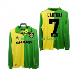 Manchester United Heren Shirt met Bedrukking CANTONA 7 1992 Retro Uit 1994 Lange Mouw
