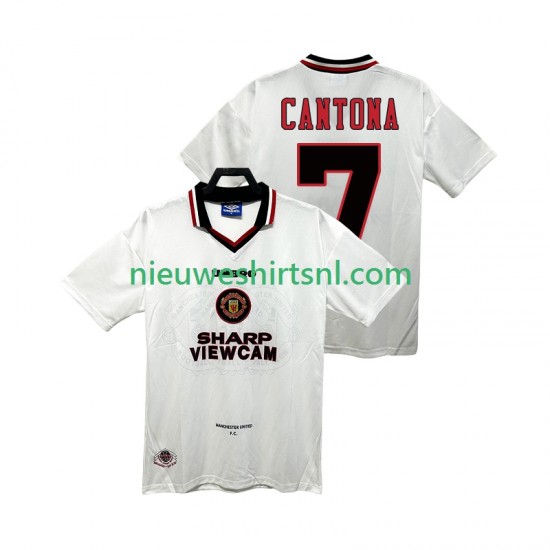 Manchester United Heren Shirt met Bedrukking CANTONA 7 1996 1997 Retro Uit Korte Mouw