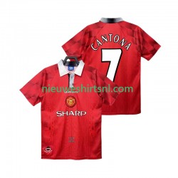 Manchester United Heren Shirt met Bedrukking CANTONA 7 1996 1997 Retro Thuis Korte Mouw