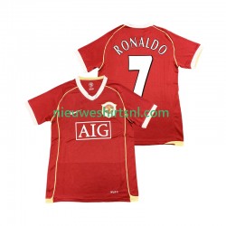 Manchester United Heren Shirt met Bedrukking Cristiano Ronaldo 7 2007 Retro Thuis 2006 Korte Mouw