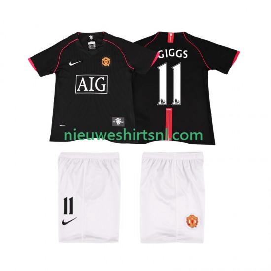 Manchester United Kind Shirt met Bedrukking GIGGS 11 2007 Retro Uit 2008 Korte Mouw