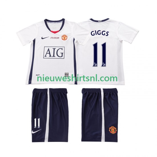 Manchester United Kind Shirt met Bedrukking GIGGS 11 Champions League 2009 Retro Uit 2008 Korte Mouw