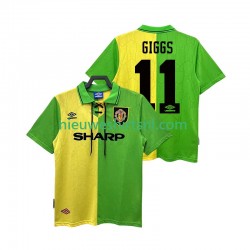 Manchester United Heren Shirt met Bedrukking GIGGS 11 1992 Retro Uit 1994 Korte Mouw