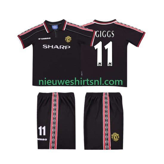 Manchester United Kind Shirt met Bedrukking GIGGS 11 1998 Retro Uit 1999 Korte Mouw