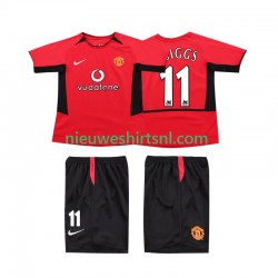 Manchester United Kind Shirt met Bedrukking GIGGS 11 Retro Thuis 2004 2002 Korte Mouw