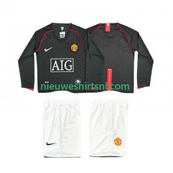 Manchester United Kind Shirt met Bedrukking 2007 Retro Uit 2008 Lange Mouw