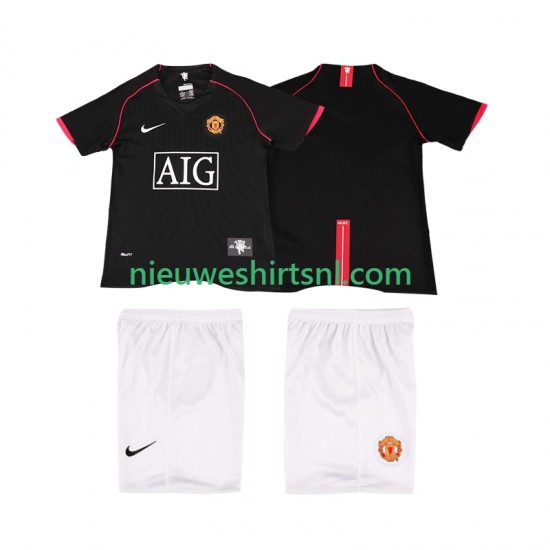 Manchester United Kind Shirt met Bedrukking 2007 Retro Uit 2008 Korte Mouw