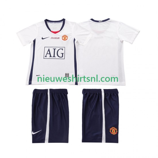Manchester United Kind Shirt met Bedrukking Champions League 2009 Retro Uit 2008 Korte Mouw
