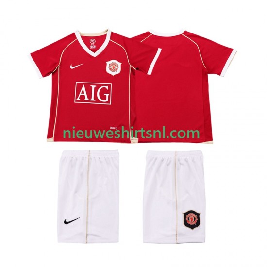 Manchester United Kind Shirt met Bedrukking 2007 Retro Thuis 2006 Korte Mouw