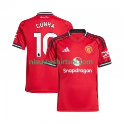 Manchester United Heren Shirt met Bedrukking Matheus Cunha 10 Thuis 2025-2026 Korte Mouw