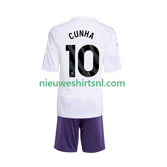 Manchester United Kind Shirt met Bedrukking Matheus Cunha 10 Uit 2025-2026 Korte Mouw