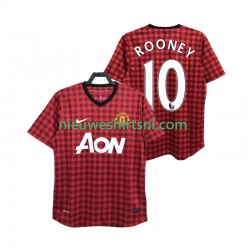 Manchester United Heren Shirt met Bedrukking ROONEY 10 2012 2013 Retro Thuis Korte Mouw