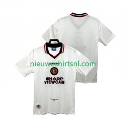 Manchester United Heren Shirt met Bedrukking 1996 1997 Retro Uit Korte Mouw