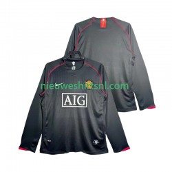 Manchester United Heren Shirt met Bedrukking 2007 Retro Uit 2008 Lange Mouw