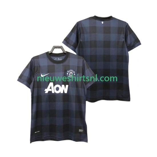 Manchester United Heren Shirt met Bedrukking 2013 2014 Retro Uit Korte Mouw