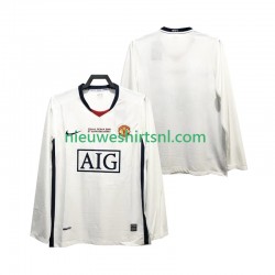 Manchester United Heren Shirt met Bedrukking Champions League 2009 Retro Uit 2008 Lange Mouw