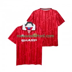 Manchester United Heren Shirt met Bedrukking 1992 Retro Thuis 1994 Korte Mouw