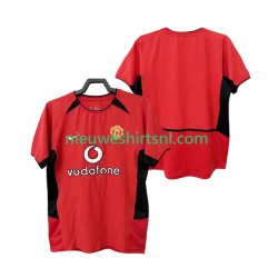 Manchester United Heren Shirt met Bedrukking Retro Thuis 2004 2002 Korte Mouw