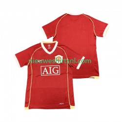 Manchester United Heren Shirt met Bedrukking 2007 Retro Thuis 2006 Korte Mouw