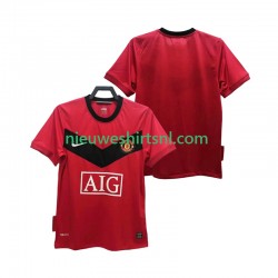 Manchester United Heren Shirt met Bedrukking 2009 Retro Thuis 2010 Korte Mouw