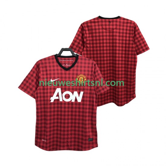 Manchester United Heren Shirt met Bedrukking 2012 2013 Retro Thuis Korte Mouw